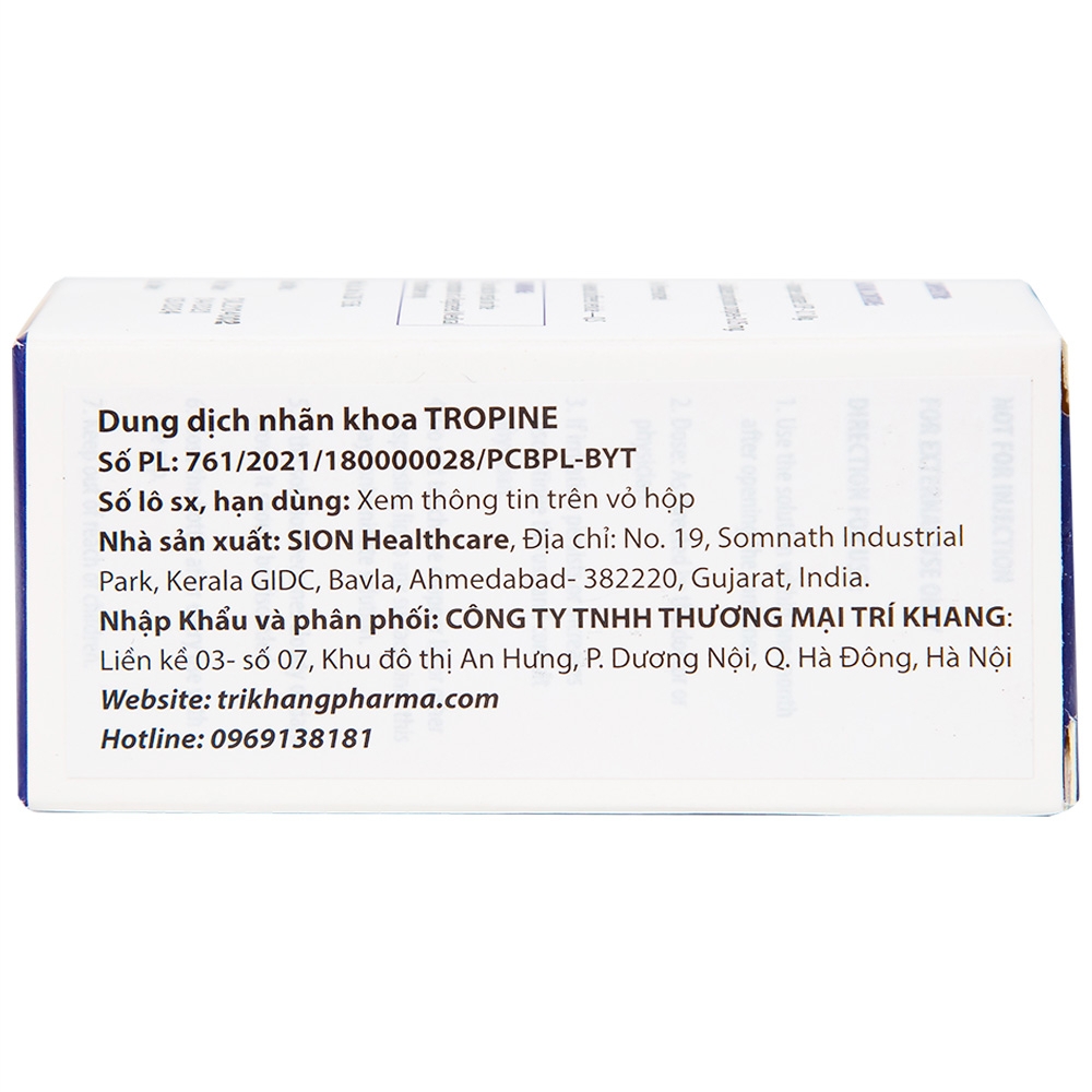 Hình ảnh Dung dịch nhãn khoa Tropine SION kiểm soát và làm chậm sự tiến triển của bệnh cận thị ở trẻ em (10ml)