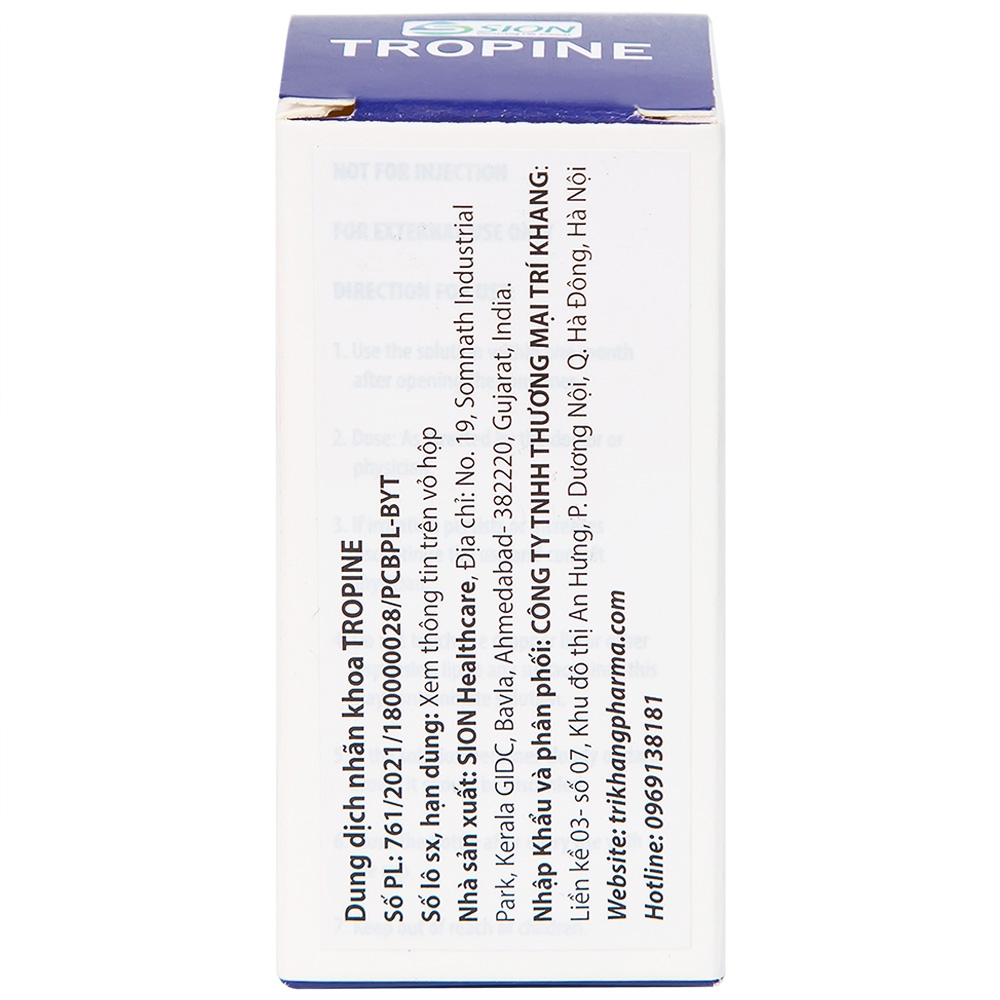 Hình ảnh Dung dịch nhãn khoa Tropine SION kiểm soát và làm chậm sự tiến triển của bệnh cận thị ở trẻ em (10ml)