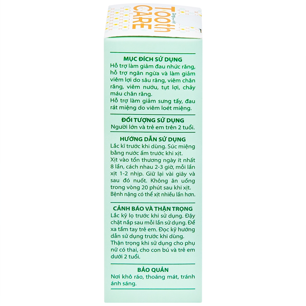 Hình ảnh Dung dịch xịt Tooth Care hỗ trợ giảm đau nhức răng (20ml)