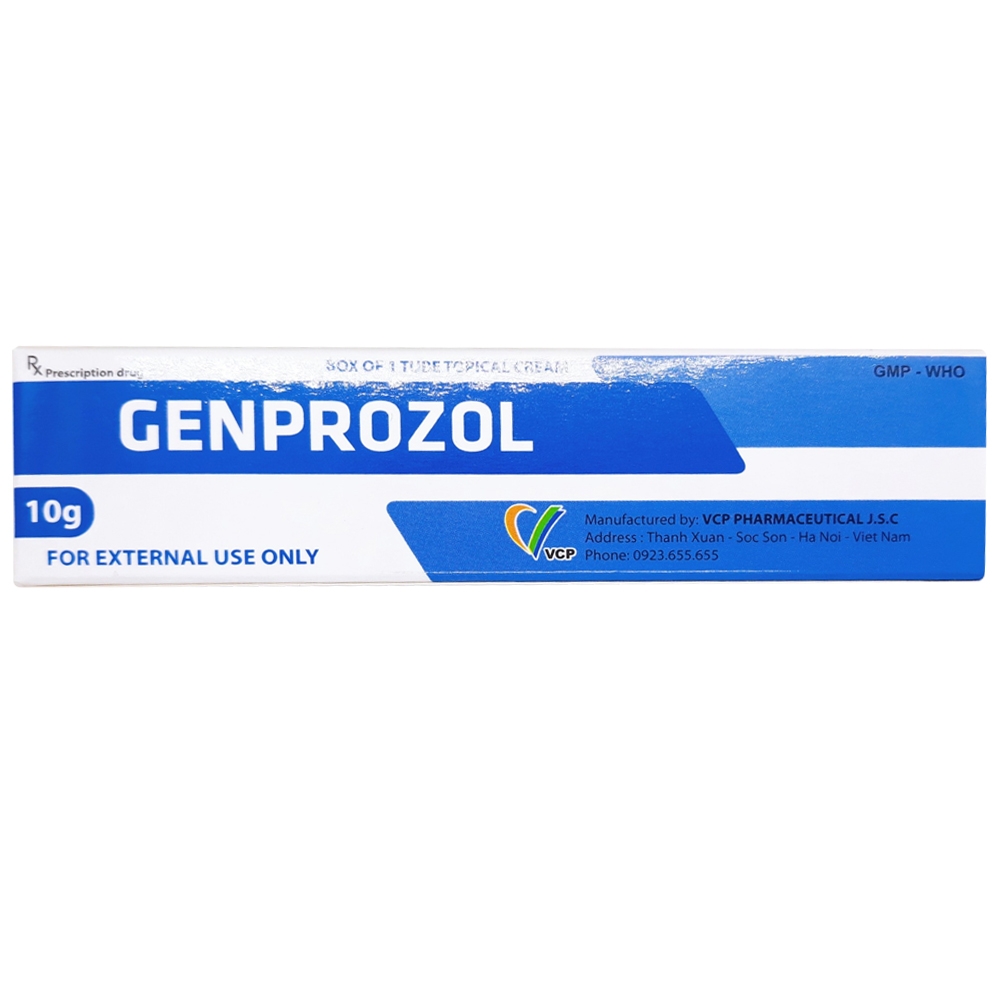 Hình ảnh Kem bôi da Genprozol 10g Vcp điều trị các bệnh lý chàm cấp và mạn tính, viêm da tiếp xúc, viêm da dị ứng