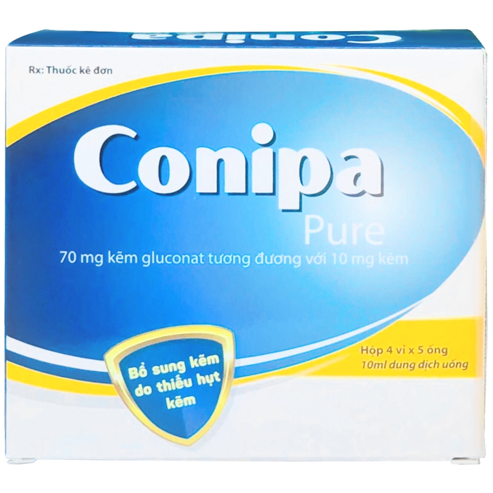 Hình ảnh Dung dịch uống Conipa Pure CPC1HN cung cấp kẽm và dự phòng thiếu kẽm (4 vỉ x 5 ống)