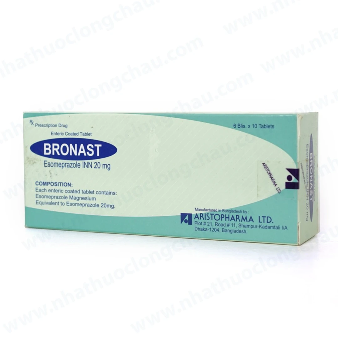 Thuốc Bronast 20mg Aristopharma điều trị trào ngược dạ dày (6 vỉ x 10 ...