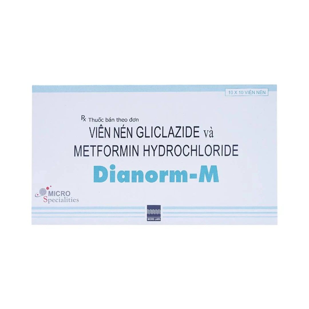 Dianorm-M 80mg - Thuốc trị đái tháo đường (10 vỉ x 10 viên)