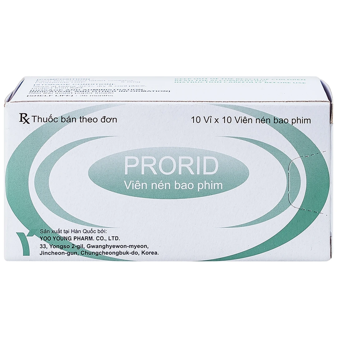 Thuốc Prorid 5mg trị tăng sản tuyến tiền liệt lành tính