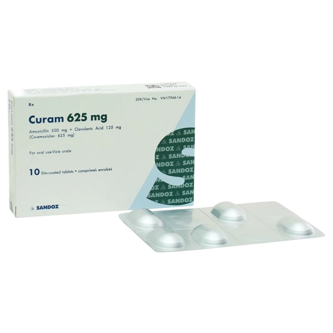 Thuốc Curam 625Mg trị viêm amidan, viêm xoang