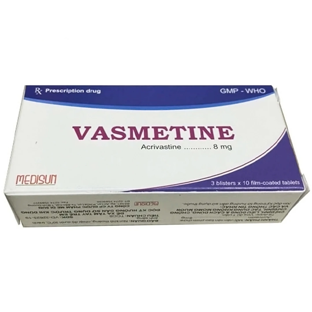 Vasmetine 8mg: Điều trị viêm mũi dị ứng, dị ứng phấn hoa