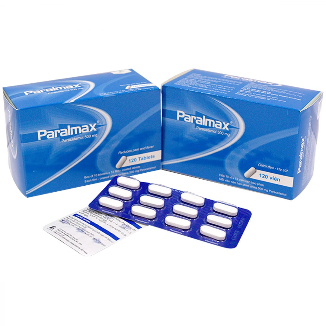 Viên nén Paralmax 500mg Boston điều trị đau từ nhẹ đến vừa, đau đầu ...