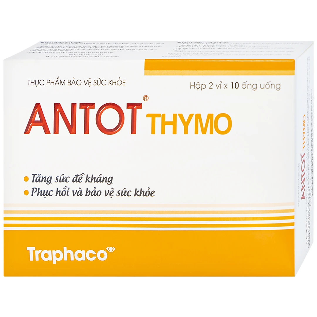 Dung dịch uống Antot Thymo Traphaco tăng cường sức đề kháng (2 vỉ x 10 ...