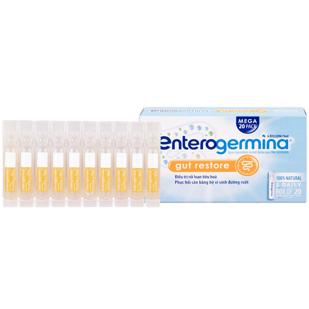Enterogermina 4 tỷ/5ml trị rối loạn tiêu hóa cấp và mạn tính