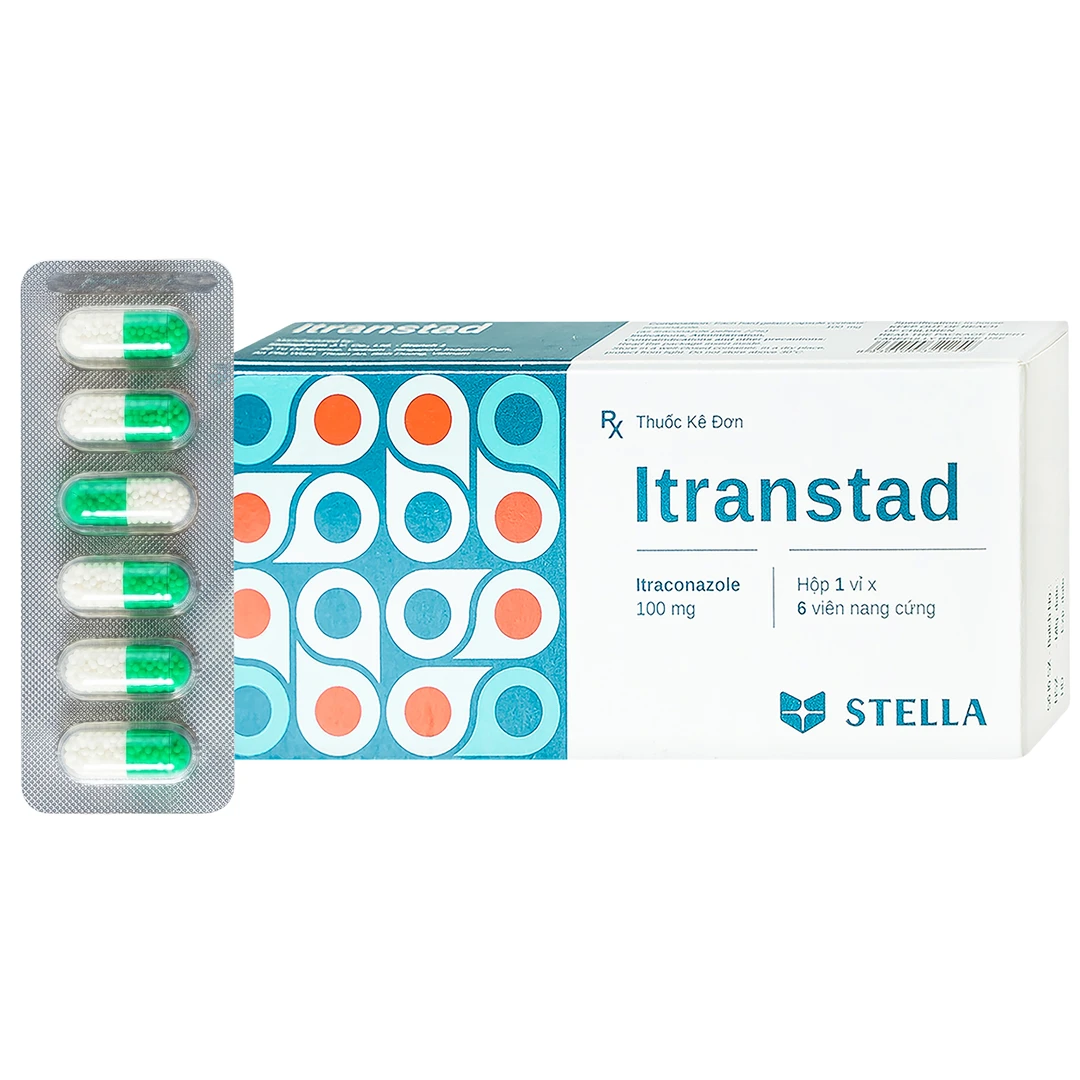 Itranstad 100mg: Thuốc kháng nấm, trị nấm da, lang ben