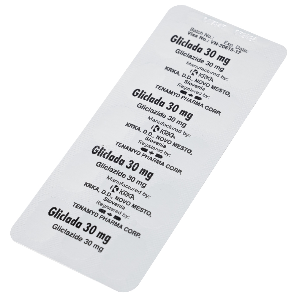 Hình ảnh Thuốc Gliclada 30mg KRKA điều trị bệnh tiểu đường (8 vỉ x 15 viên)