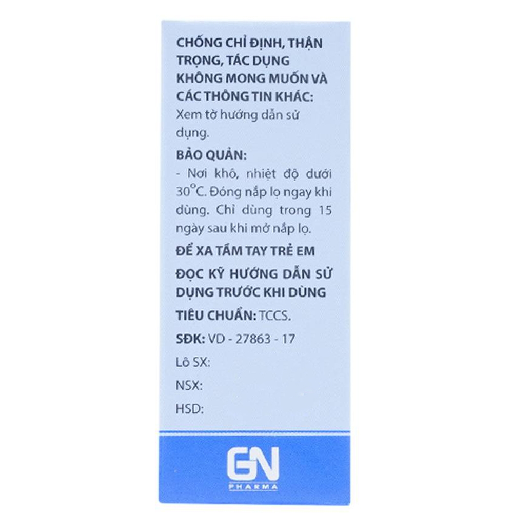 Hình ảnh Thuốc nhỏ mắt, nhỏ mũi Natri Clorid 0.9% Gia Nguyễn dùng để rửa mắt, mũi (10ml)