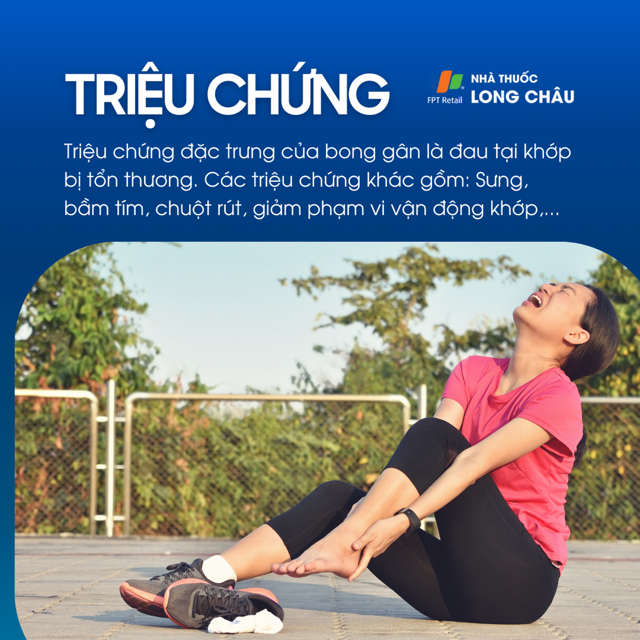Đau khớp tổn thương, sưng, bầm tím, chuột rút, giảm cử động