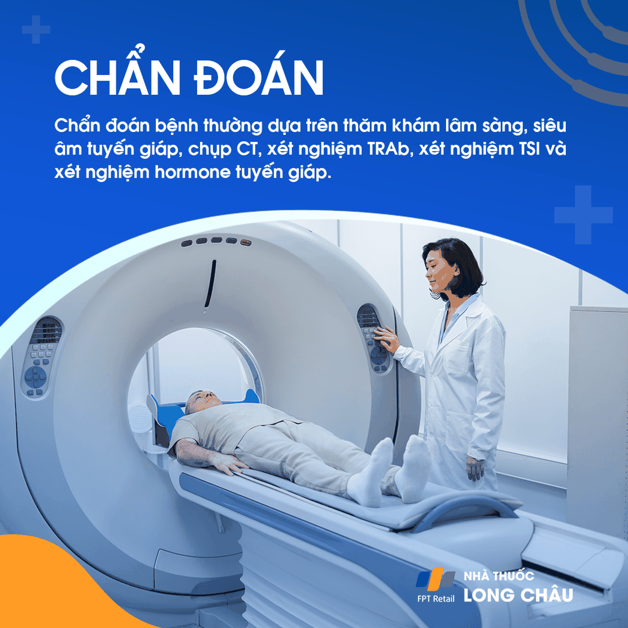 Chẩn đoán Basedow dựa trên khám lâm sàng, siêu âm tuyến giáp, xét nghiệm TRAb, TSI, hormone giáp và chụp CT
