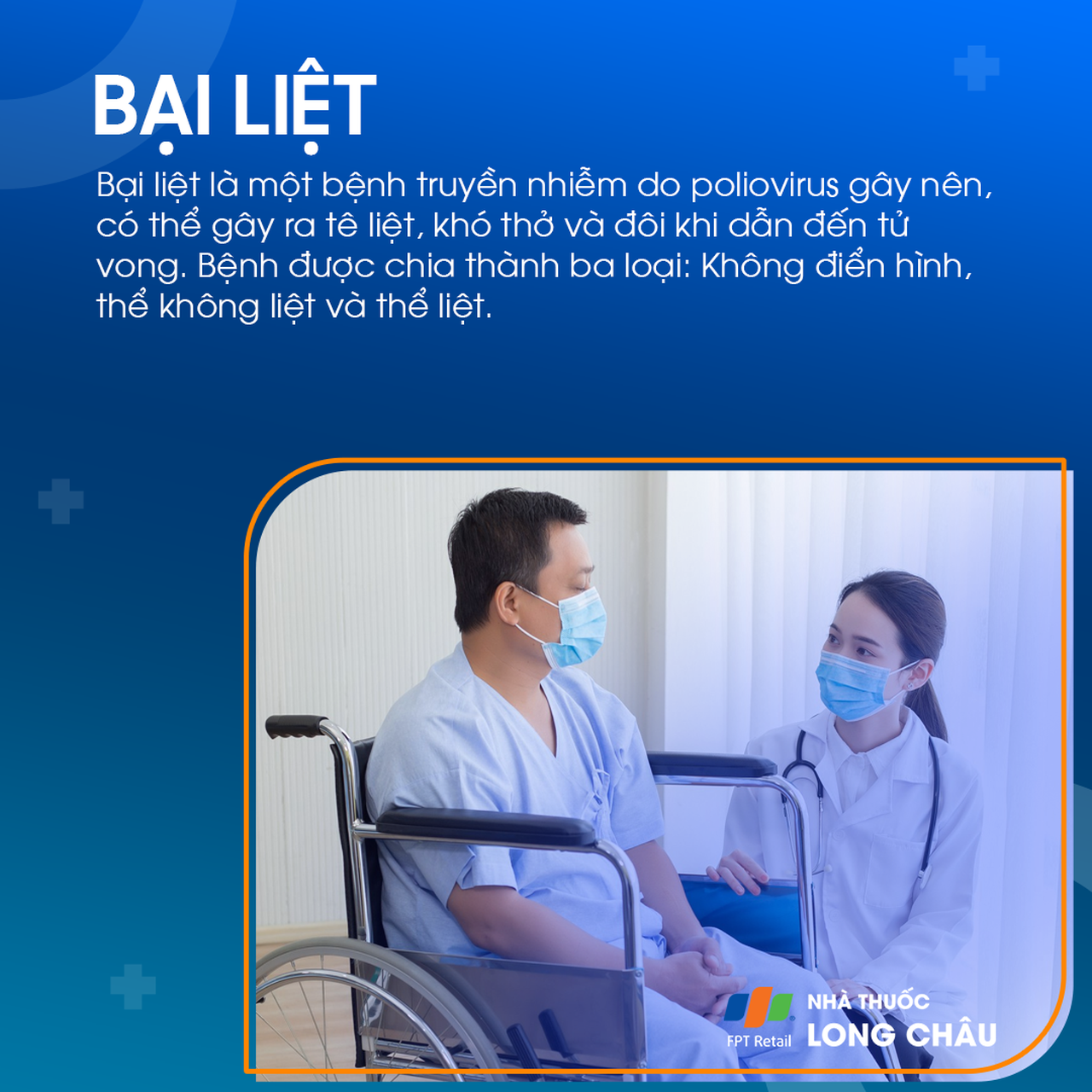 Bại liệt (Poliomyelitis) là một bệnh truyền nhiễm do virus poliovirus gây nên và lây truyền theo đường tiêu hóa