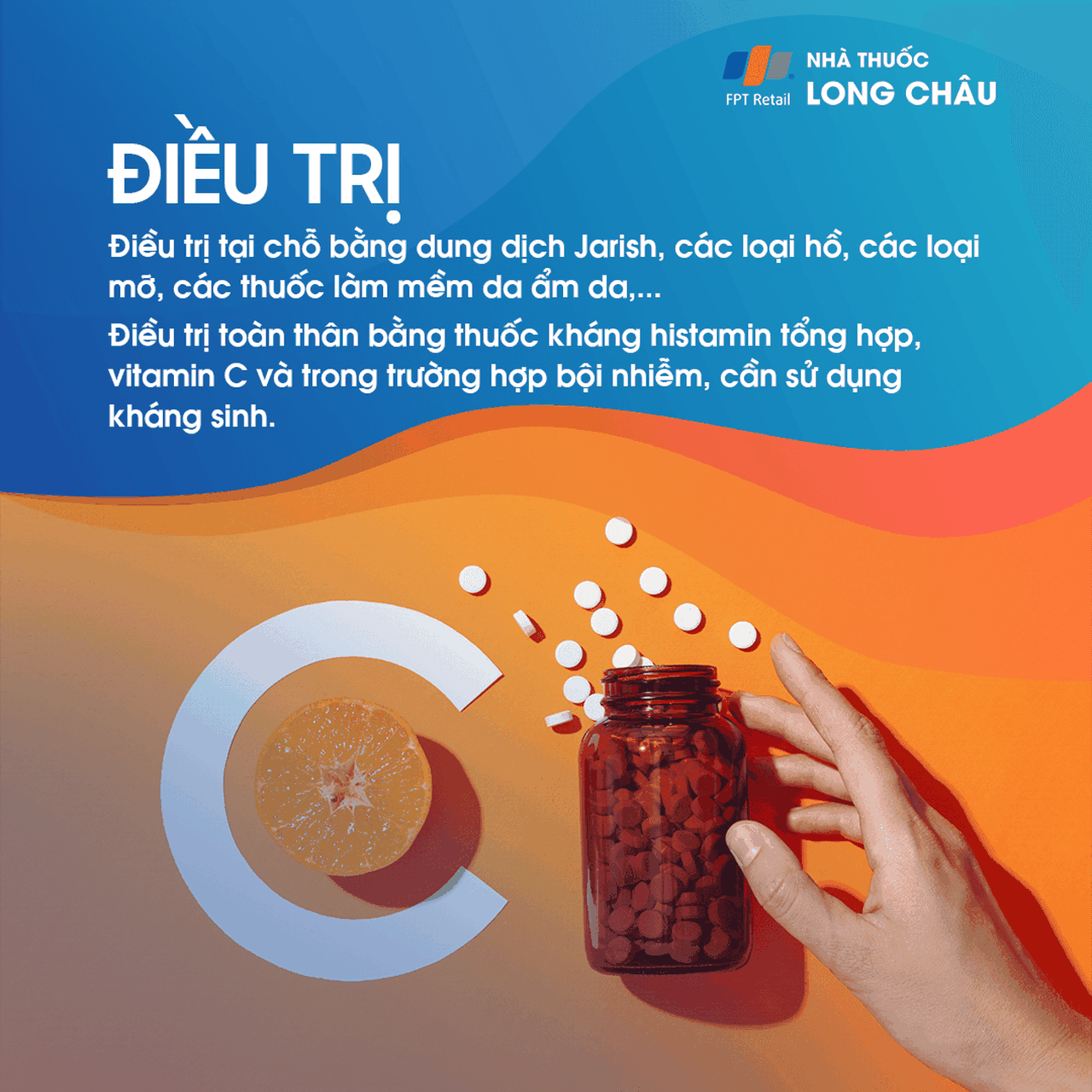 Điều trị viêm da cơ địa bằng thuốc bôi, vitamin C và kháng sinh khi cần
