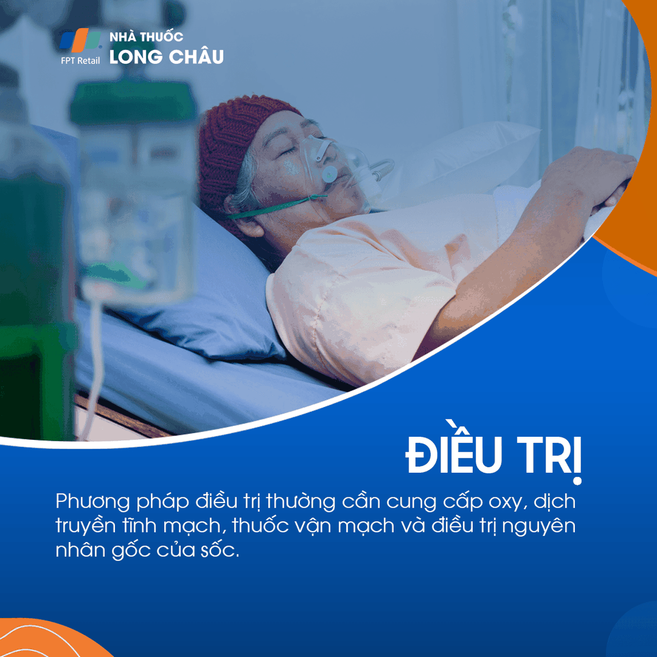 Các bước điều trị cấp cứu cho bệnh nhân bị sốc, bao gồm truyền dịch và dùng thuốc vận mạch