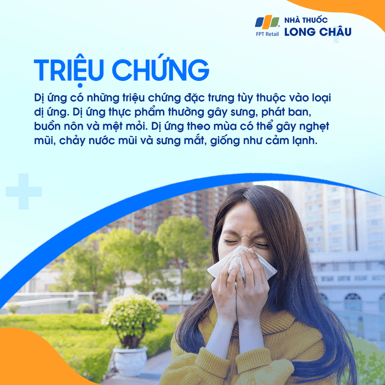 Triệu chứng dị ứng sưng, phát ban, buồn nôn, mệt mỏi, nghẹt mũi, chảy nước mũi, sưng mắt