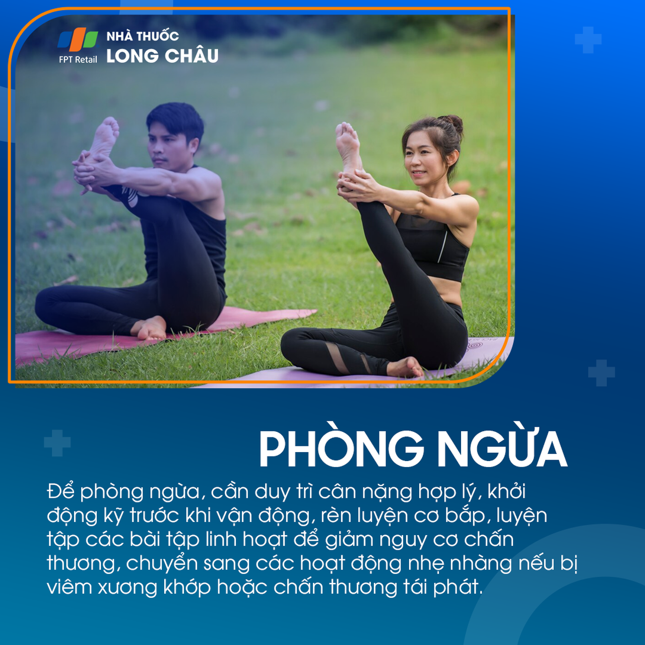 Giữ cân nặng hợp lý, khởi động trước khi vận động, tập luyện đúng cách là cách tốt nhất để phòng tránh đau đầu gối và chấn thương tái phát