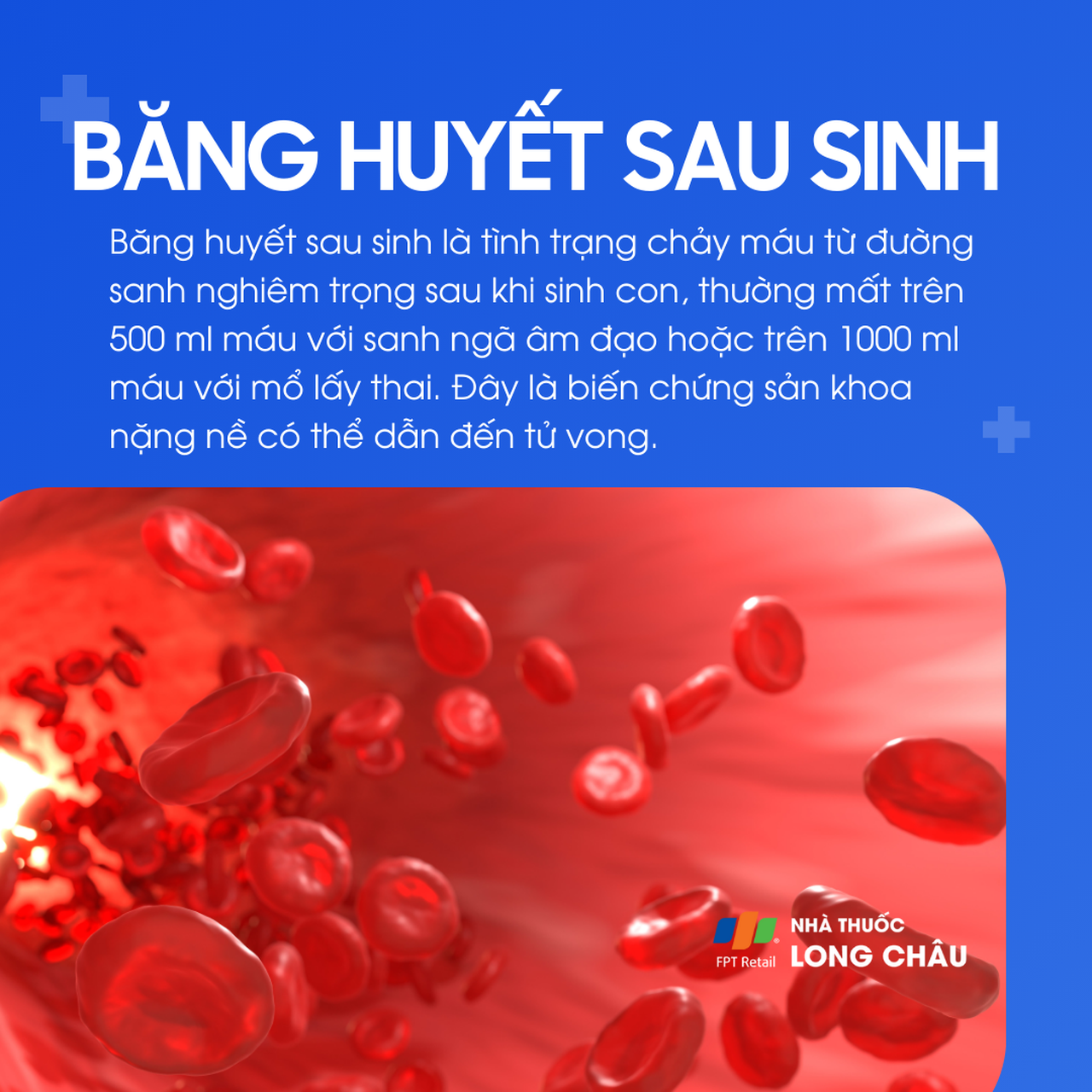 Băng huyết sau sinh là tình trạng mất máu nghiêm trọng sau sinh, trên 500ml với sinh thường hoặc 1000ml với mổ lấy thai