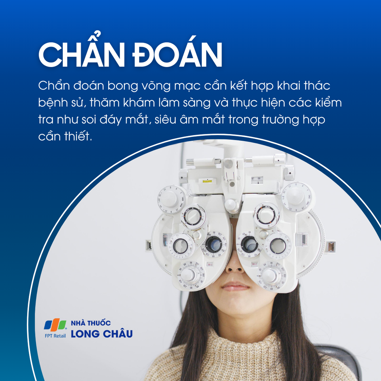 Soi đáy mắt, siêu âm mắt, khai thác bệnh sử và thăm khám lâm sàng