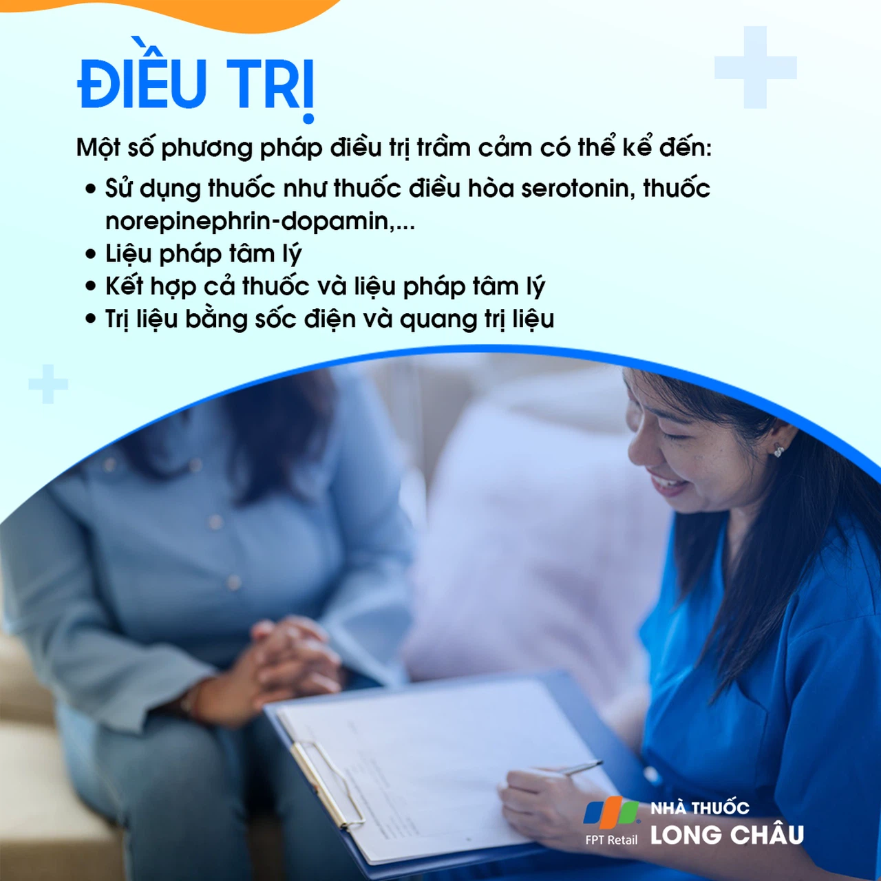 Phương pháp điều trị trầm cảm bằng thuốc chống trầm cảm và liệu pháp tâm lý