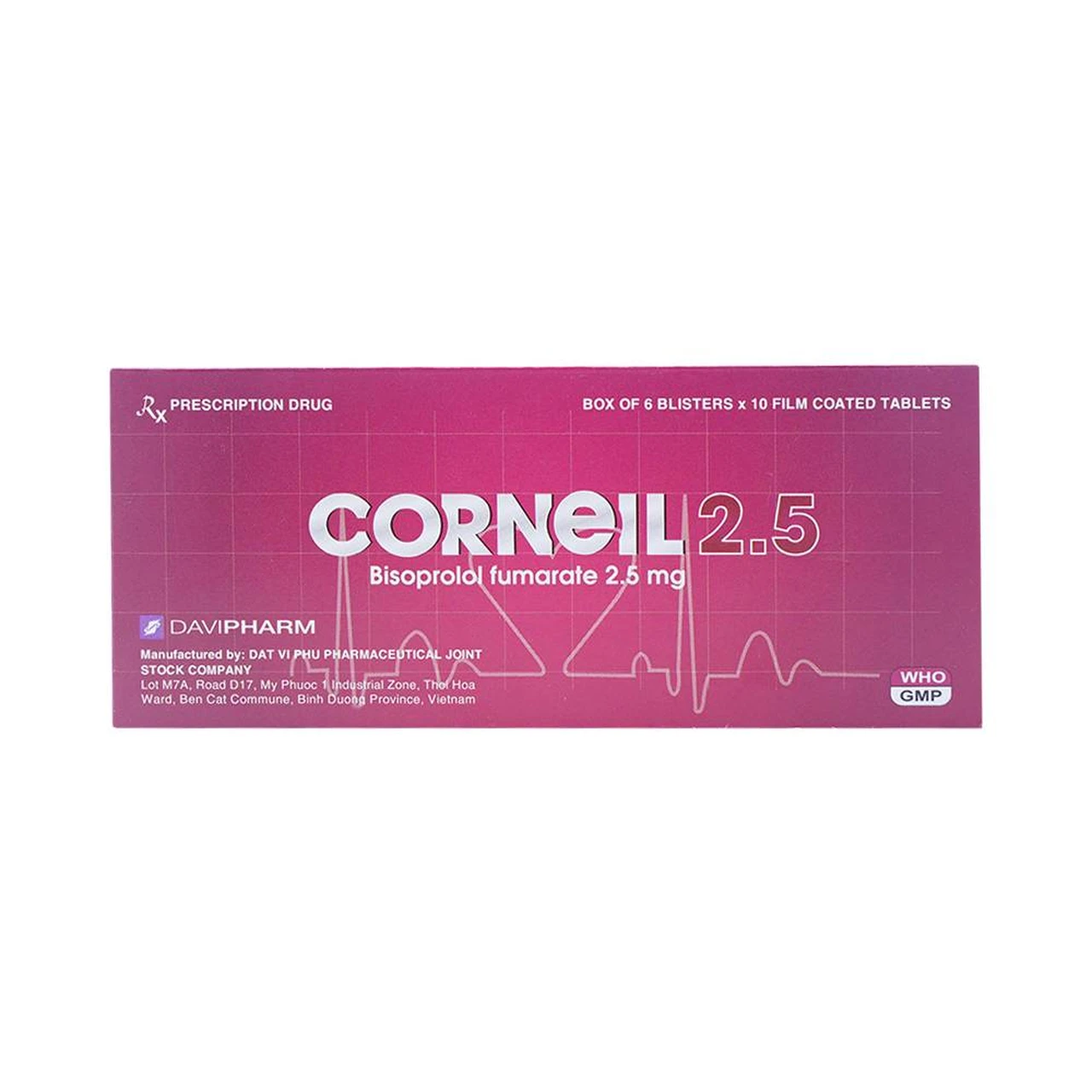 Thuốc Corneil 2.5mg điều trị suy tim mạn tính (6 vỉ x 10 viên)