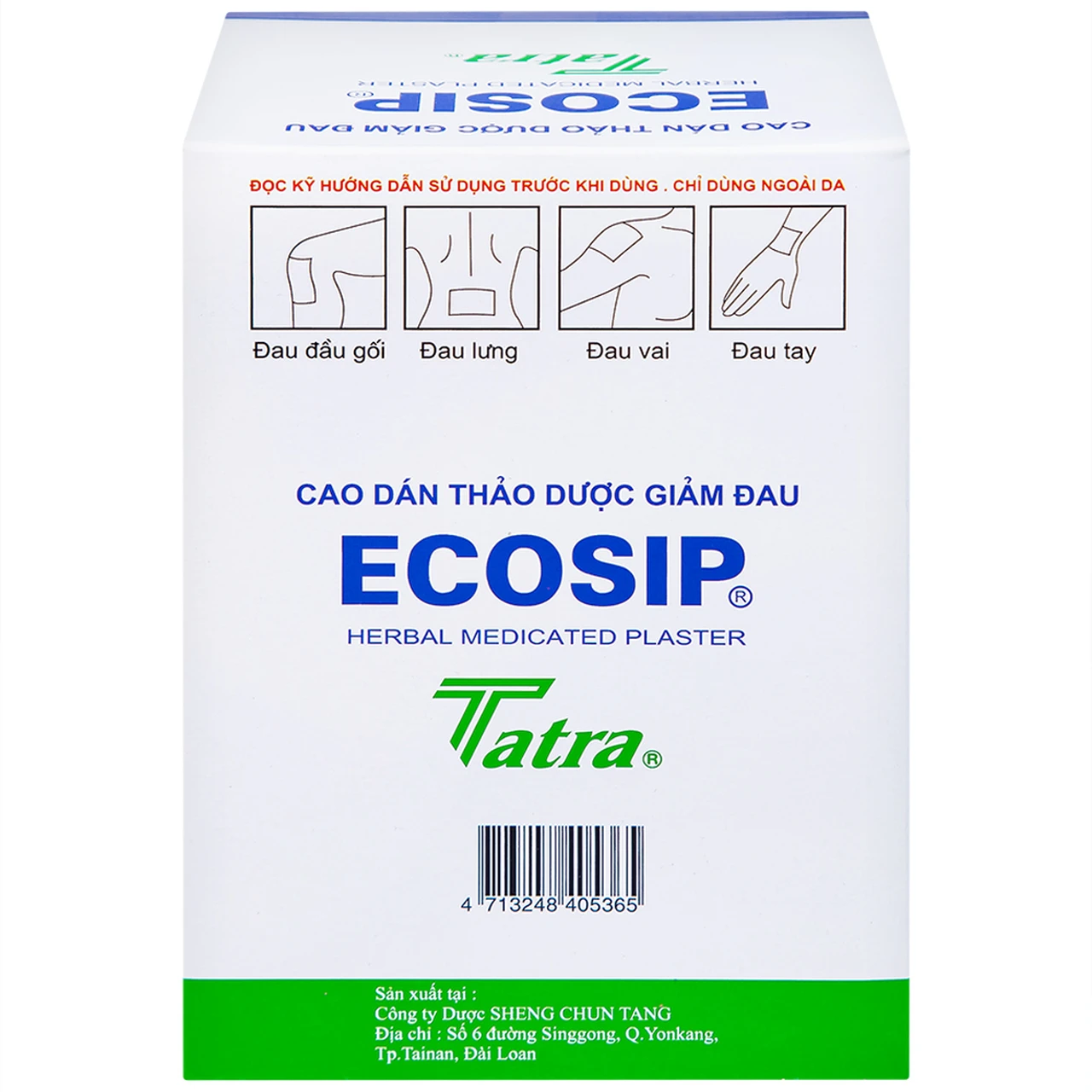 Cao dán giảm đau Ecosip giảm đau cơ xương khớp