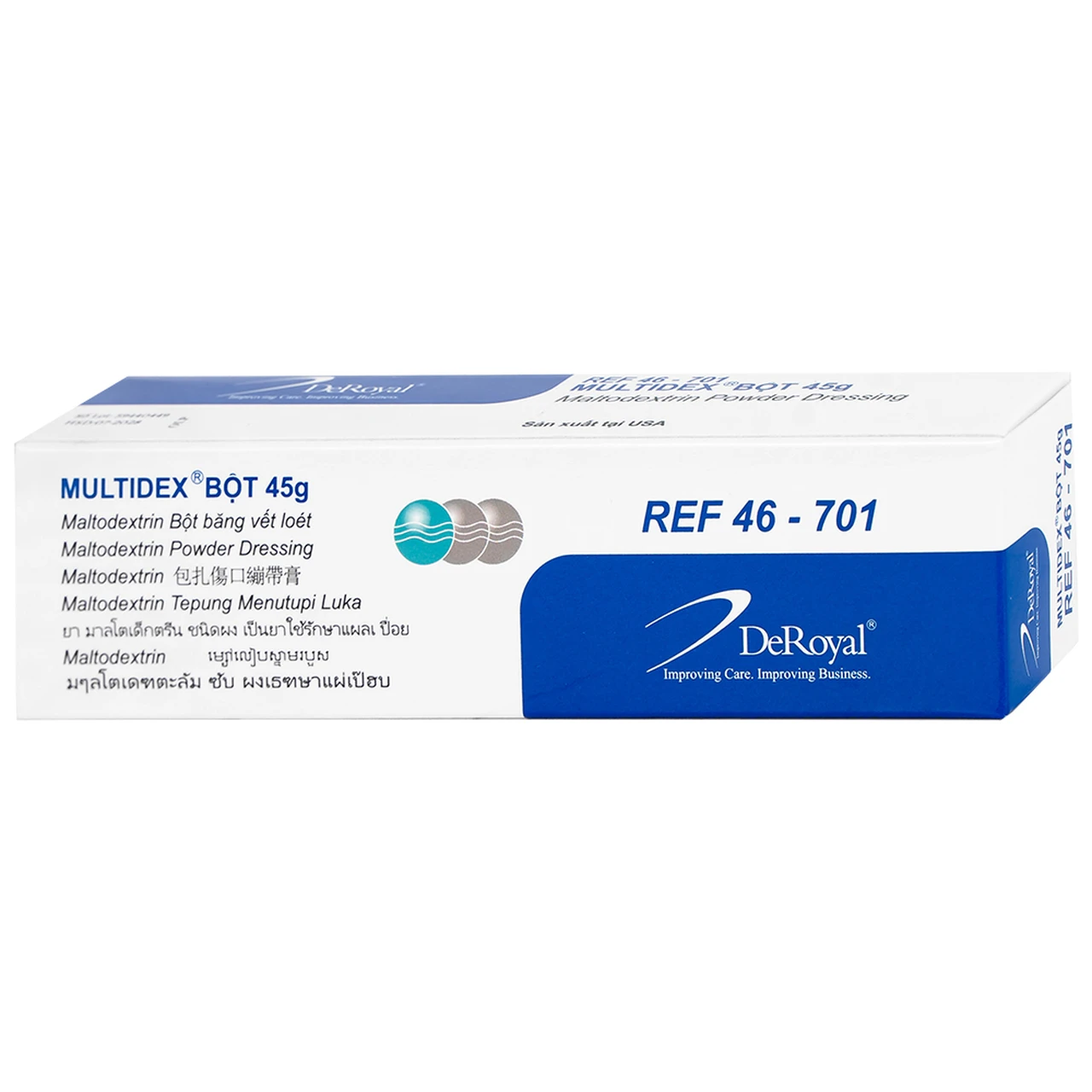 Bột phủ vết thương Multidex Powder Deroyal 45g hỗ trợ điều trị viêm ...