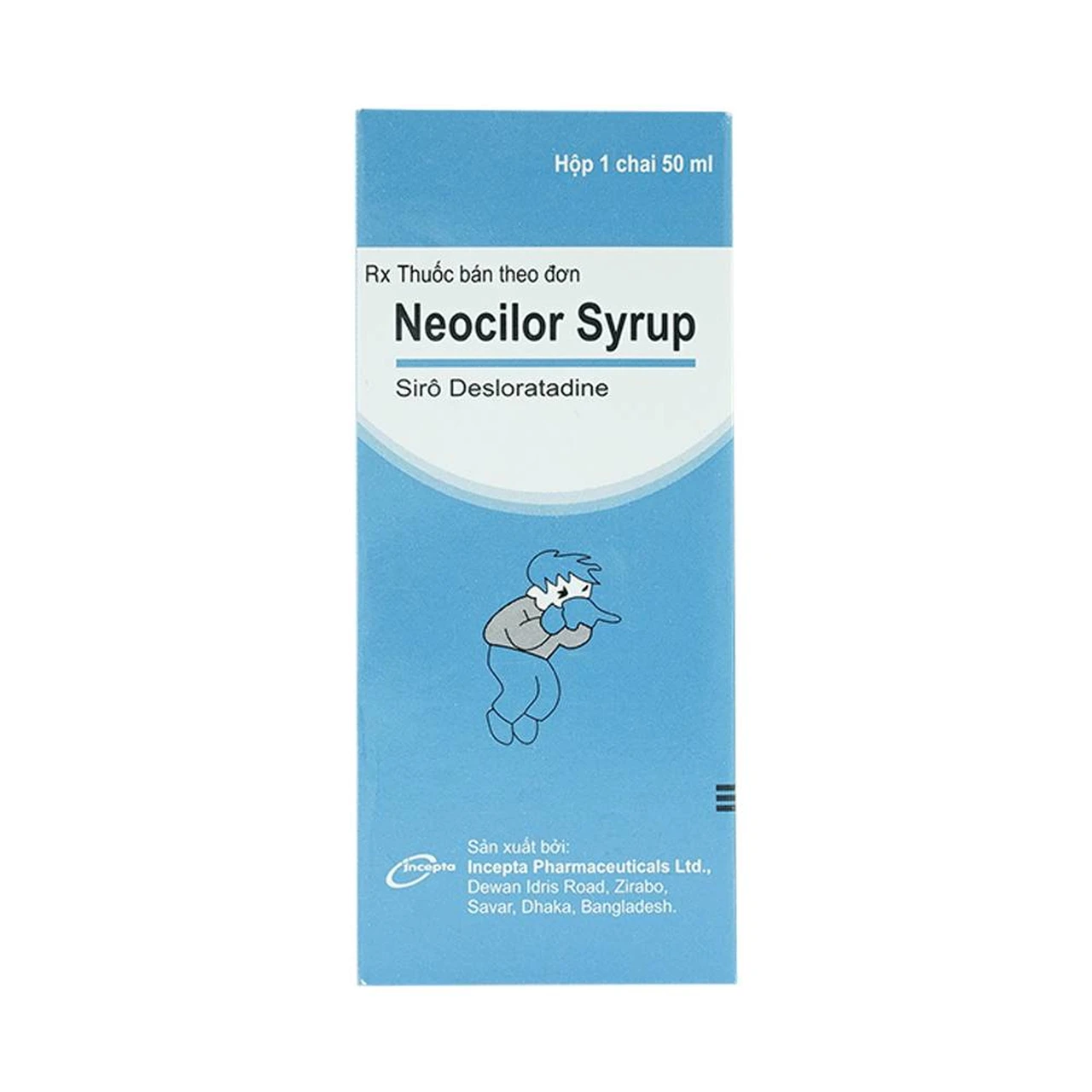 Neocilor Syrup chai 50Ml trị viêm mũi dị ứng theo mùa