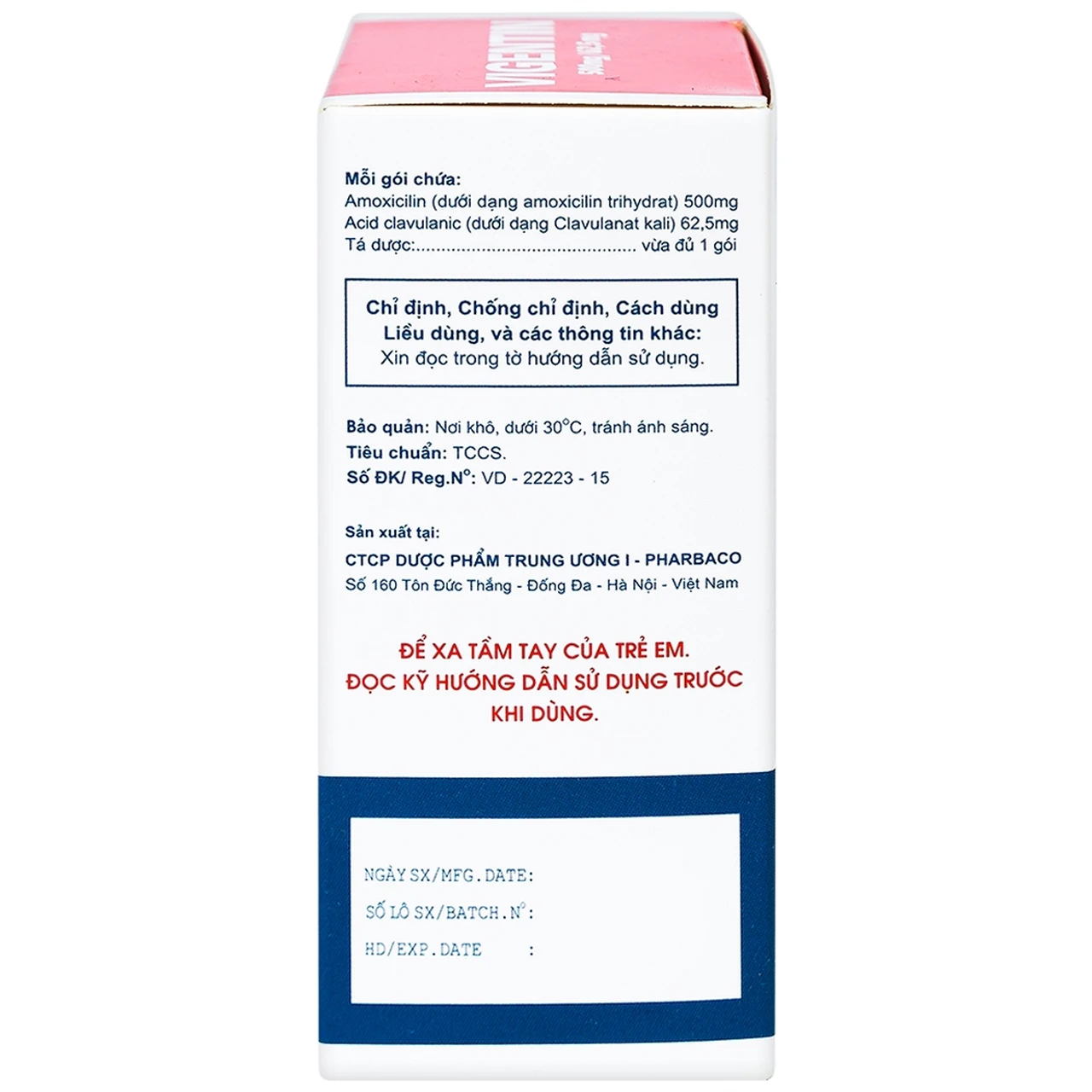 Thuốc Vigentin 500Mg/62.5Mg trị nhiễm khuẩn đường hô hấp