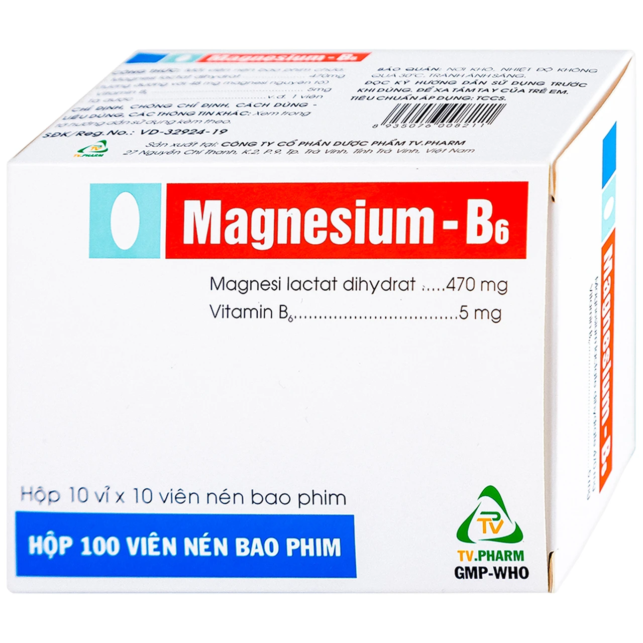 Thuốc Magnesium B6 470Mg giảm triệu chứng thiếu hụt magnesi