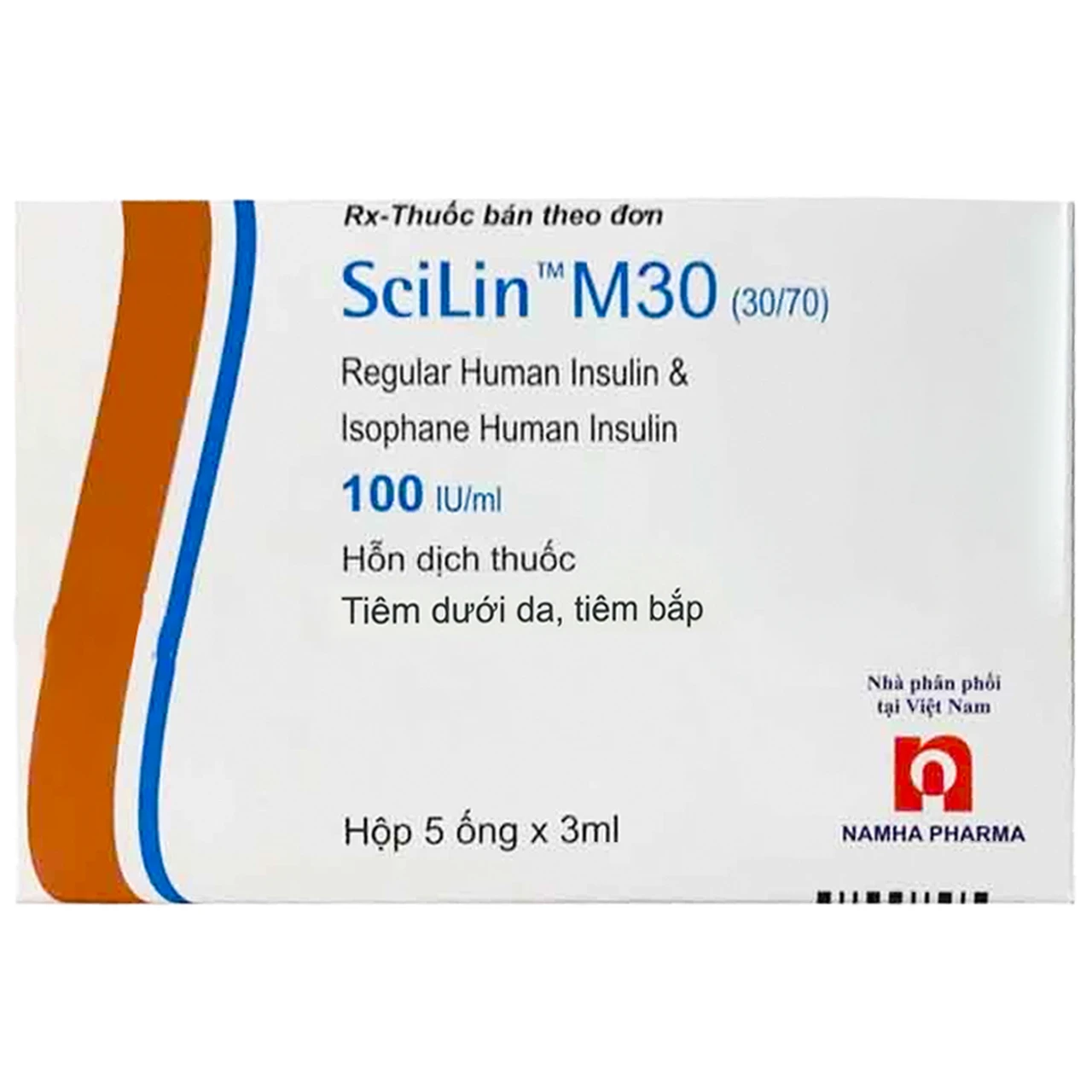 Hỗn dịch tiêm Scilin M30 (30/70) 100 IU/ml Bioton điều trị bệnh đái ...