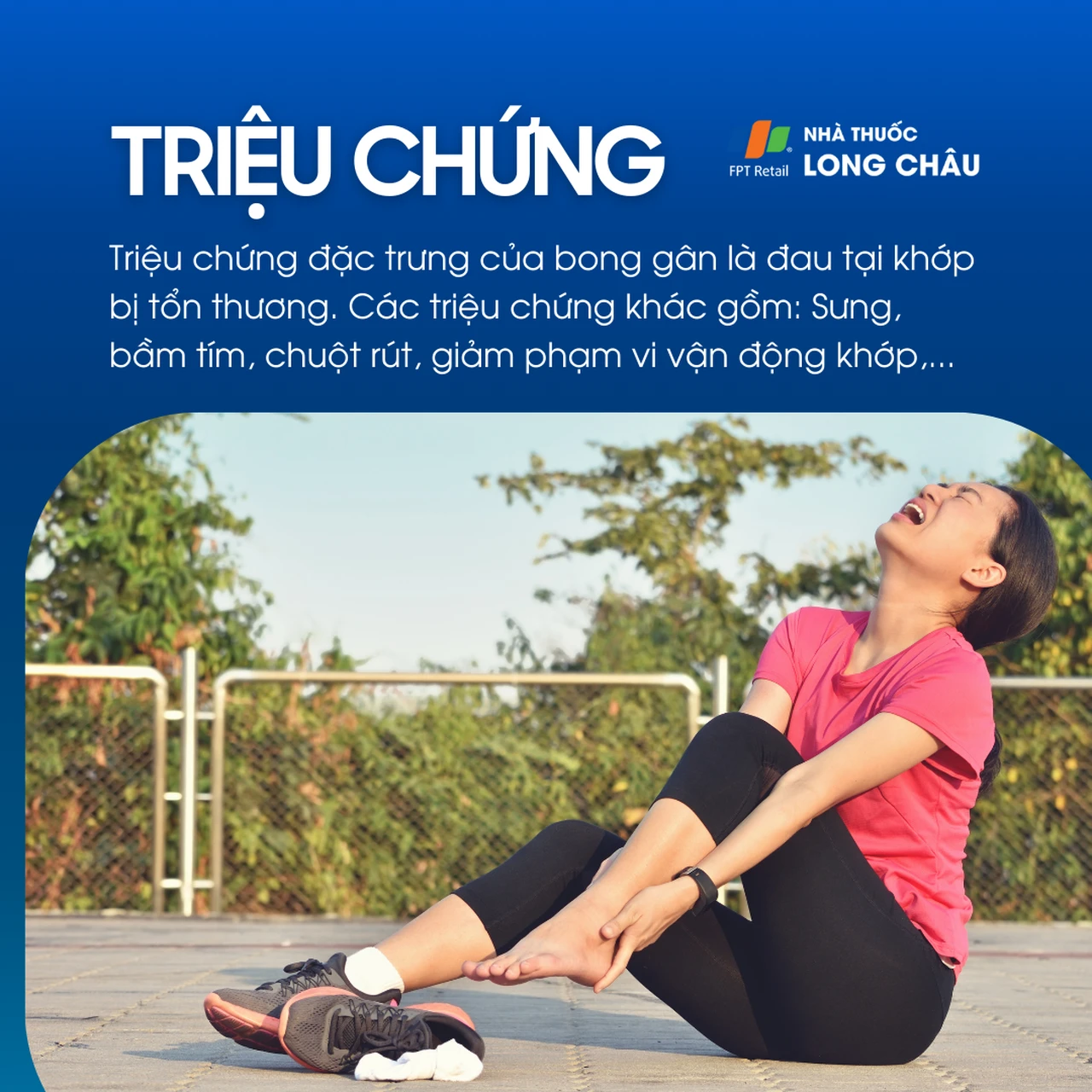 Đau khớp tổn thương, sưng, bầm tím, chuột rút, giảm cử động