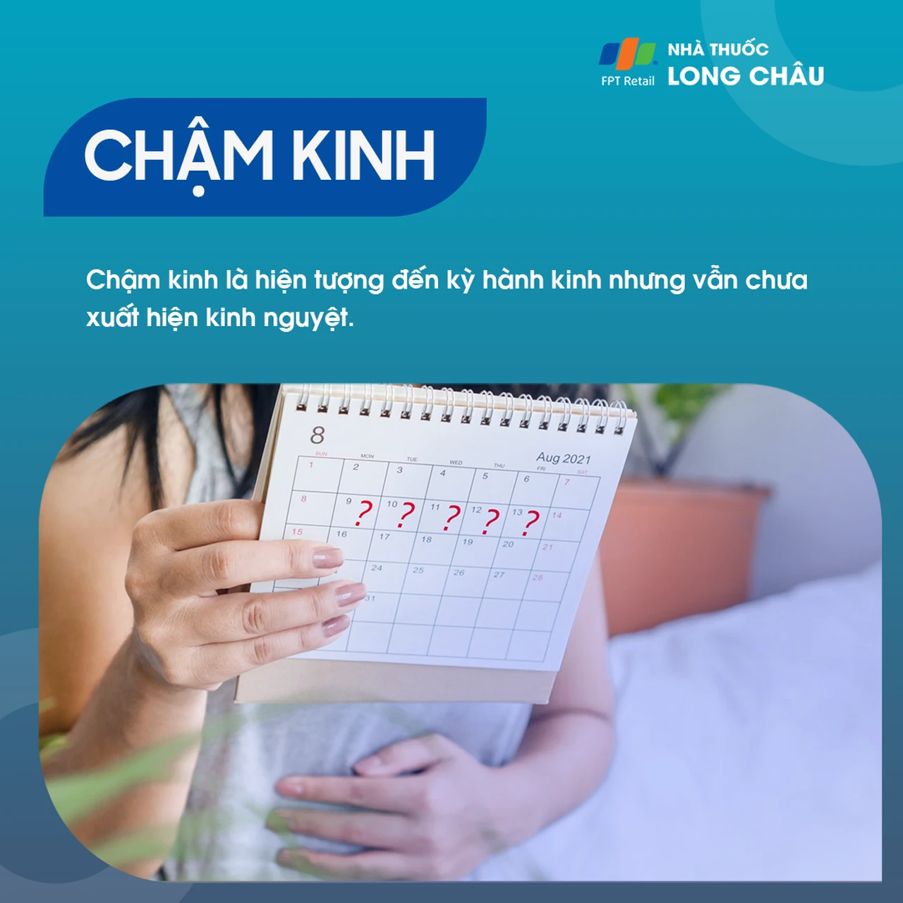 Chậm kinh là tình trạng đến kỳ hành kinh nhưng chưa thấy xuất hiện kinh nguyệt.