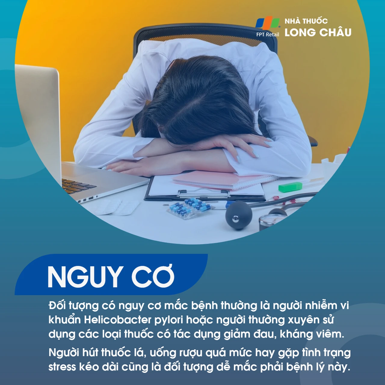 Người nhiễm vi khuẩn Helicobacter pylori có nguy cơ mắc loét dạ dày tá tràng