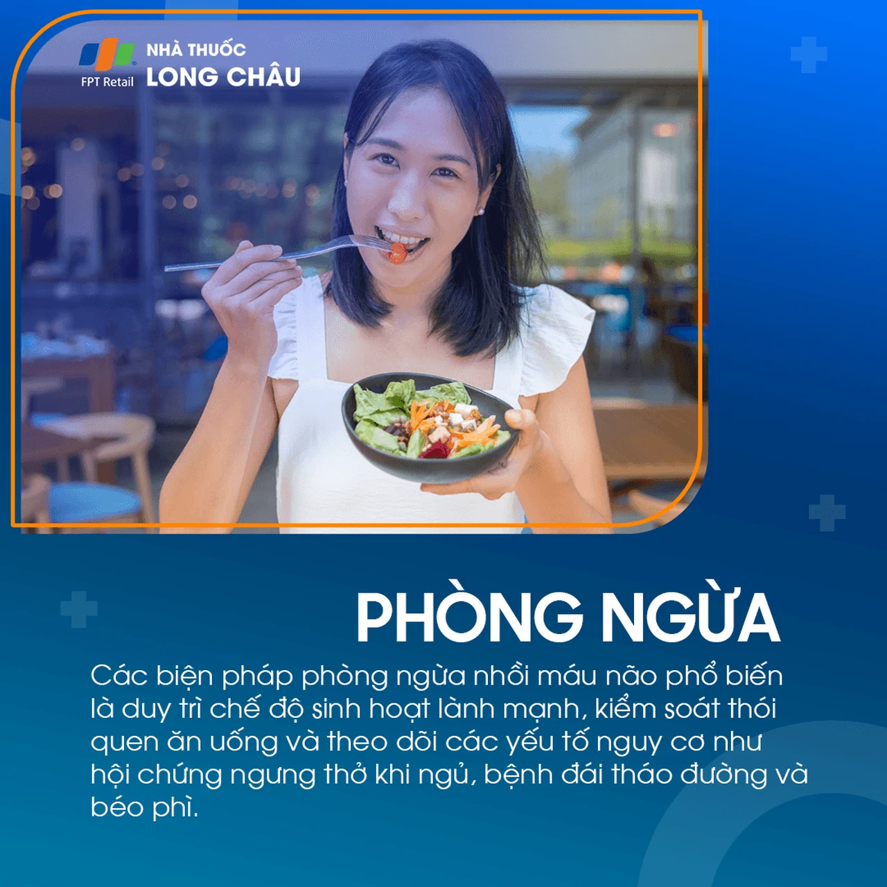 Tập thể dục thường xuyên và ăn uống khoa học là phương pháp phòng ngừa hiệu quả đối với bệnh nhồi máu não