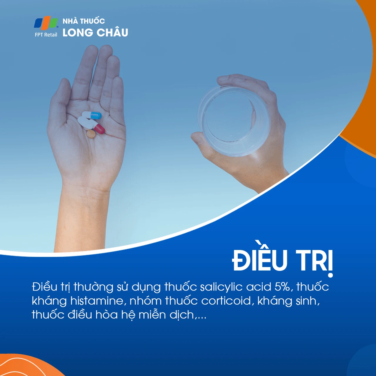 Điều trị á sừng bằng thuốc salicylic acid 5%, thuốc kháng histamine, corticoid, kháng sinh