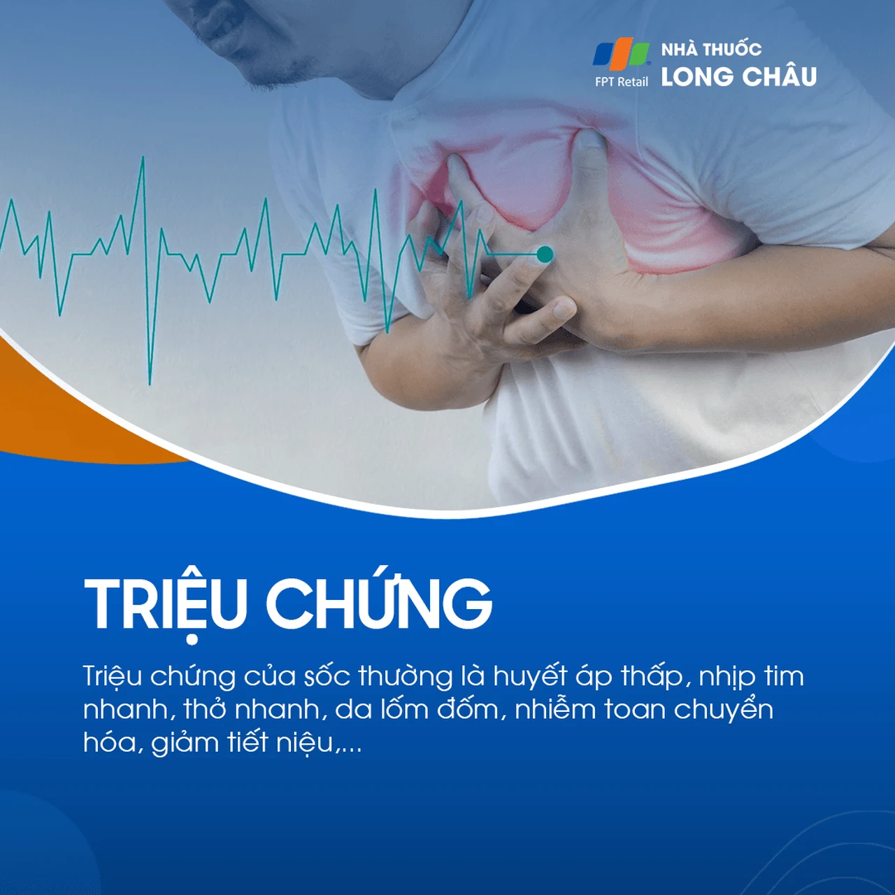 triệu chứng chung của sốc, bao gồm suy giảm ý thức và hạ huyết áp