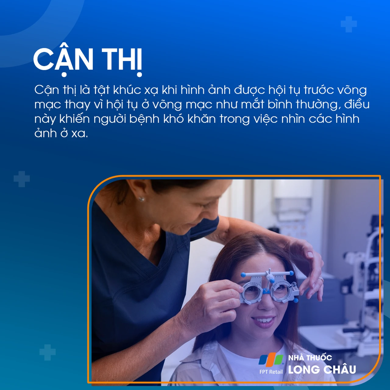 Cận thị là tật khúc xạ khiến hình ảnh hội tụ trước võng mạc, gây khó khăn khi nhìn xa