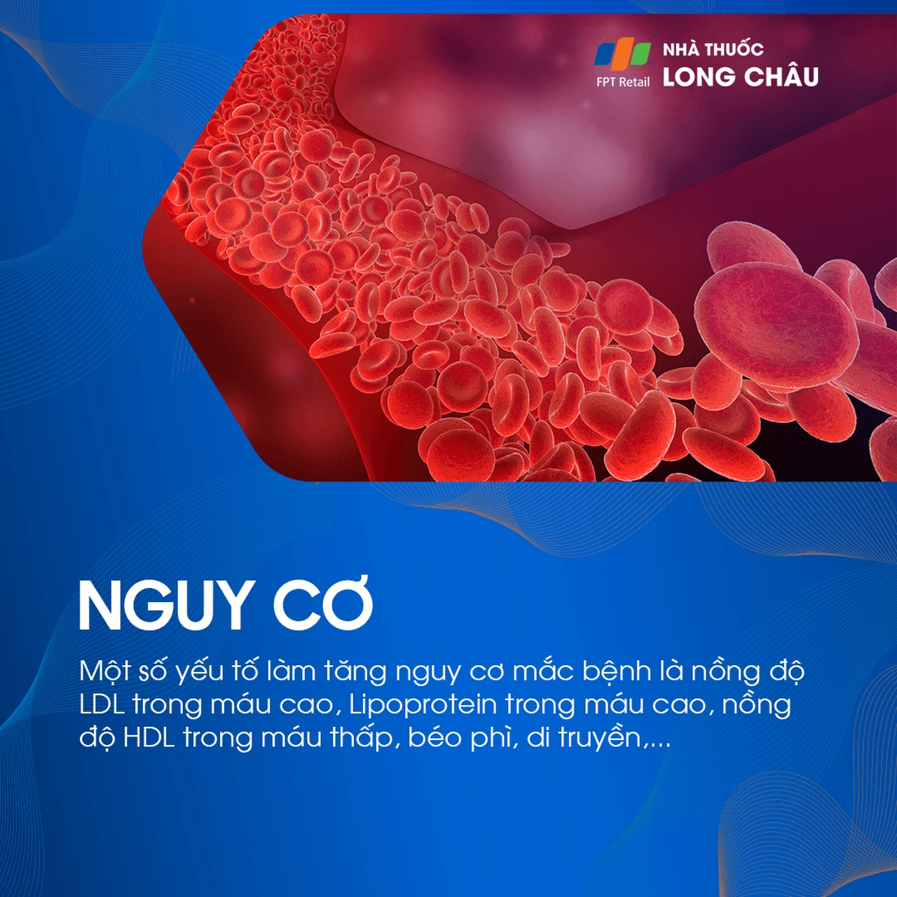 Yếu tố làm tăng nguy cơ mắc bệnh là do máu bị nghẽn trong lòng mạch do LDL cao, mỡ máu và di truyền