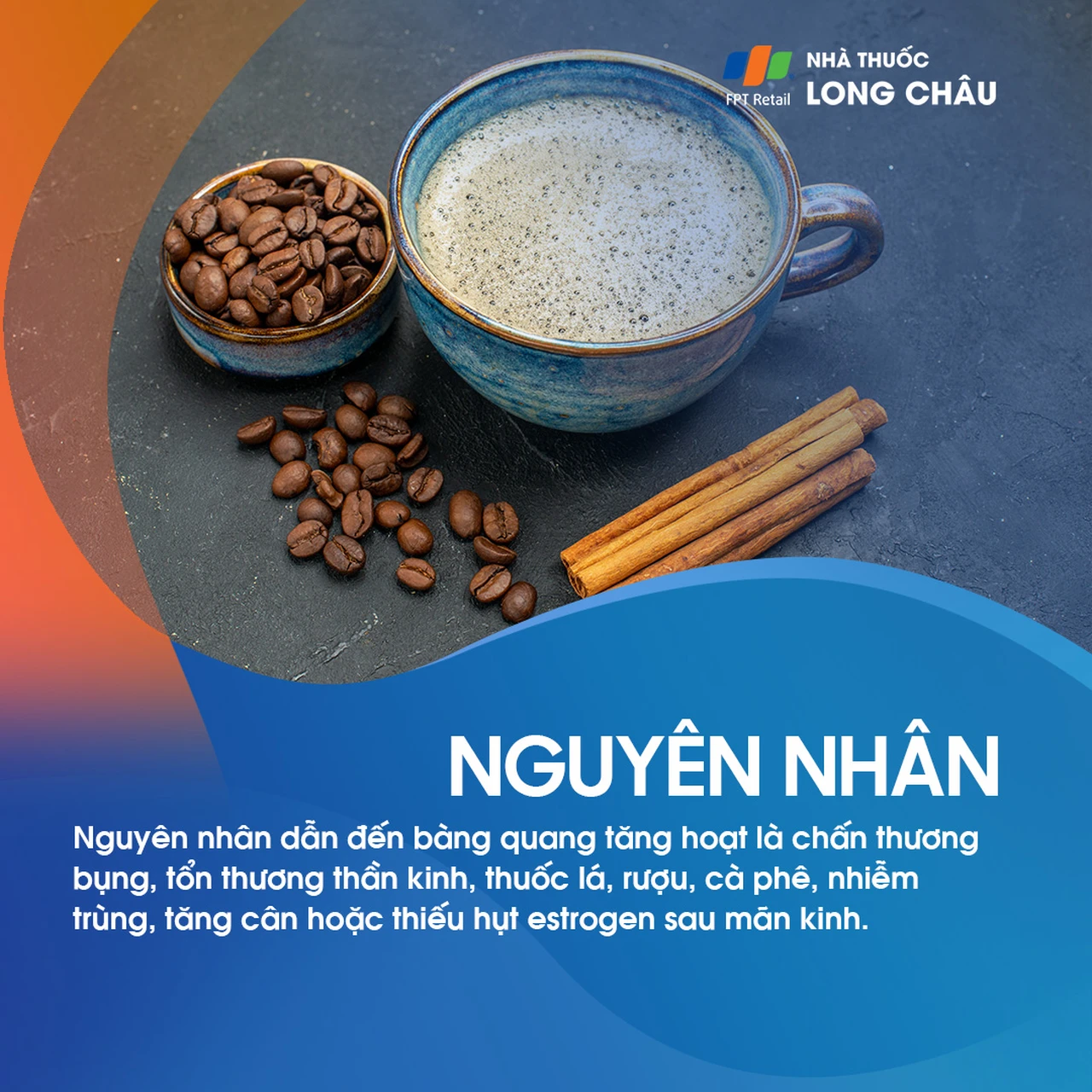 Nguyên nhân bàng quang tăng hoạt gồm chấn thương bụng, rối loạn thần kinh, cà phê, rượu, thuốc lá, nhiễm trùng, béo phì, mãn kinh