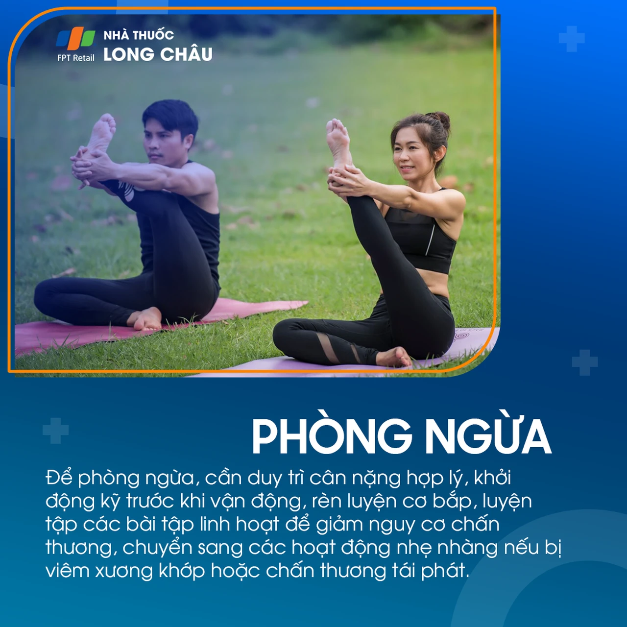 Giữ cân nặng hợp lý, khởi động trước khi vận động, tập luyện đúng cách là cách tốt nhất để phòng tránh đau đầu gối và chấn thương tái phát