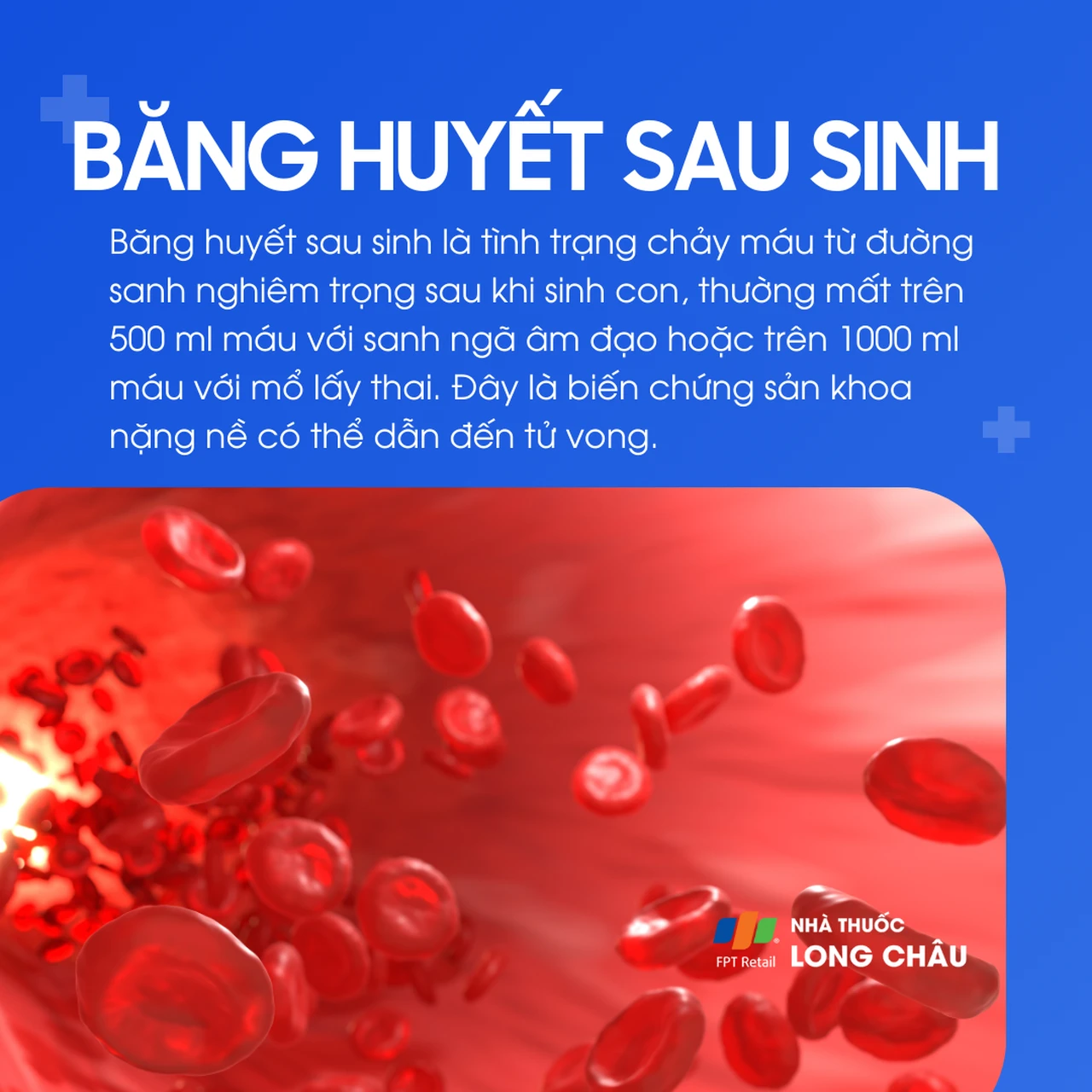 Băng huyết sau sinh là tình trạng mất máu nghiêm trọng sau sinh, trên 500ml với sinh thường hoặc 1000ml với mổ lấy thai