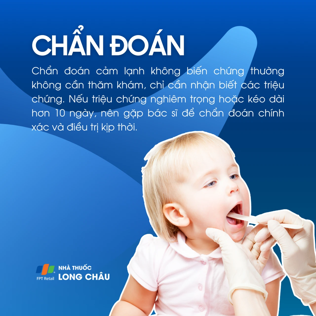 Chẩn đoán cảm lạnh dựa vào triệu chứng, thường không cần xét nghiệm. Nếu bệnh kéo dài >10 ngày, nên khám bác sĩ