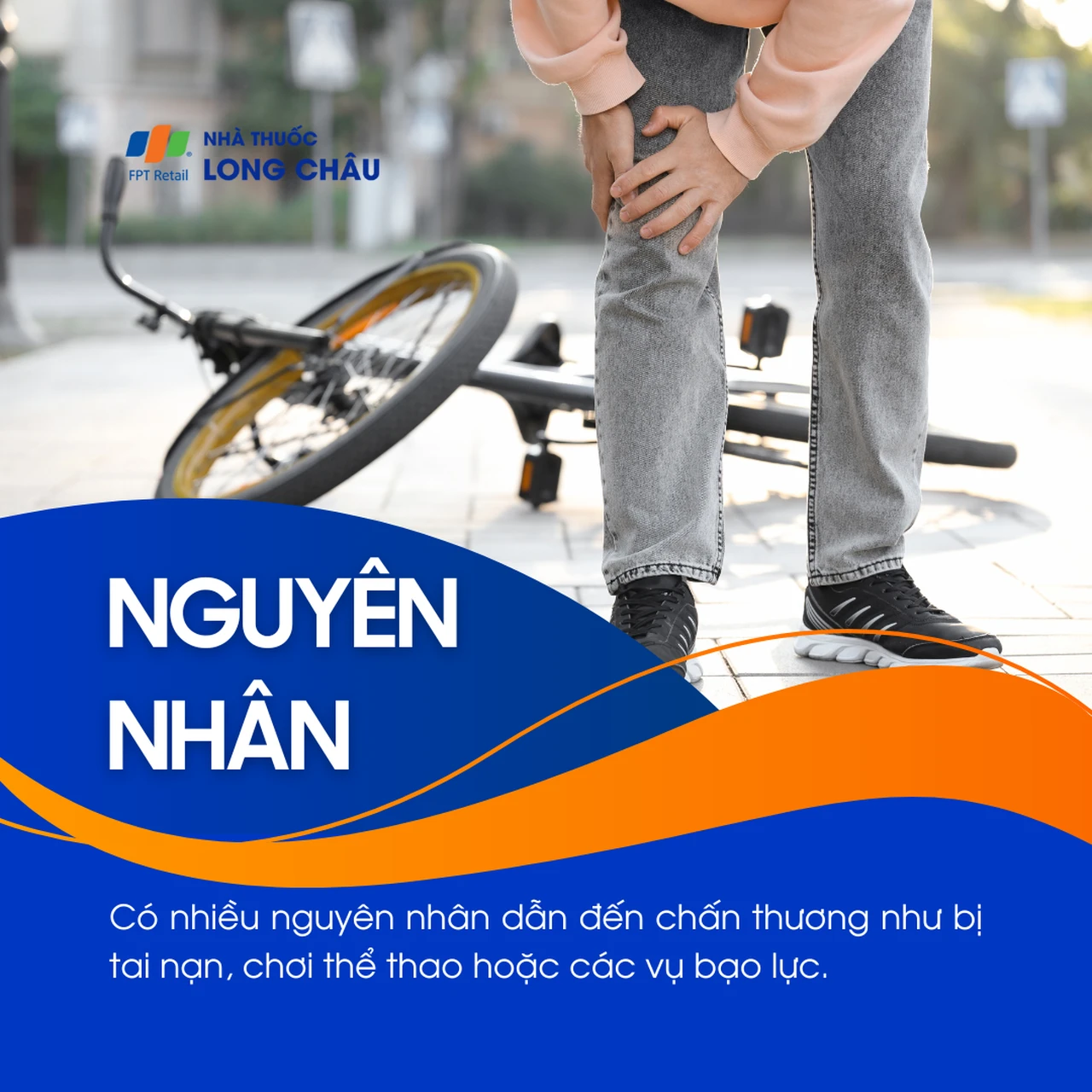 Chấn thương thường do tai nạn, chơi thể thao, té ngã hoặc các hành vi bạo lực