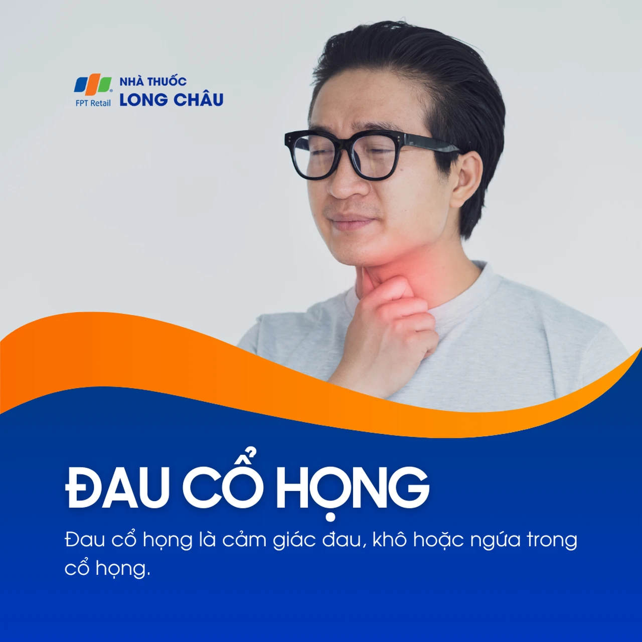 Đau cổ họng gây cảm giác đau, khô hoặc ngứa rát trong họng.