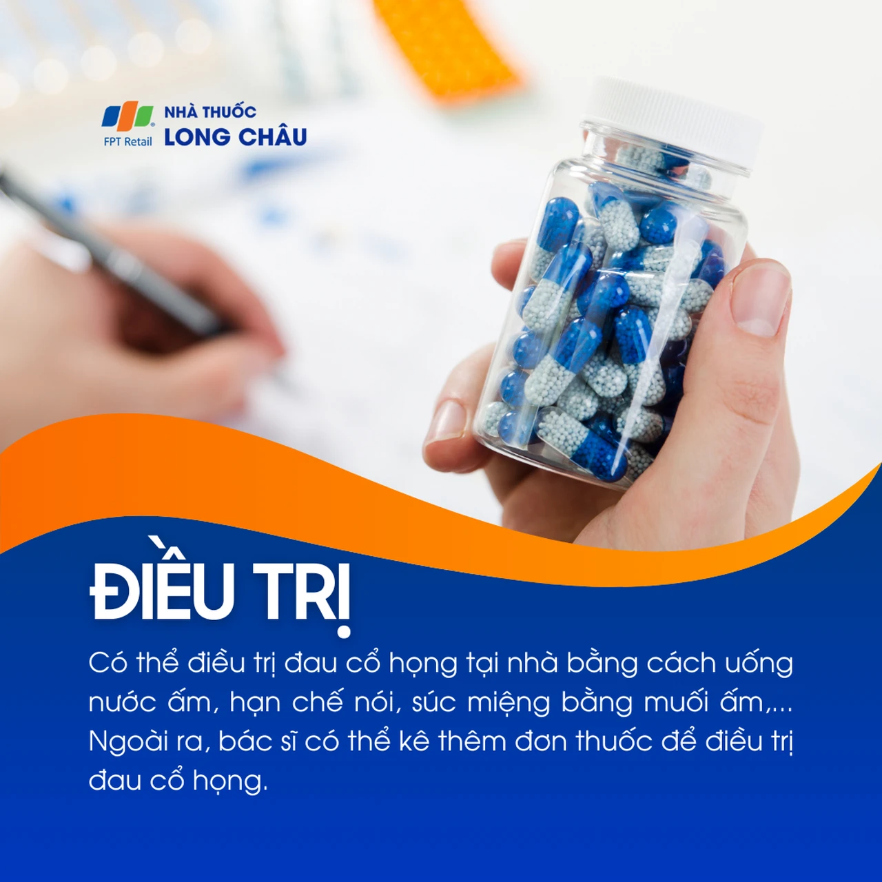 Điều trị đau cổ họng: Uống nước ấm, súc miệng muối, hạn chế nói; có thể dùng thuốc theo chỉ định bác sĩ