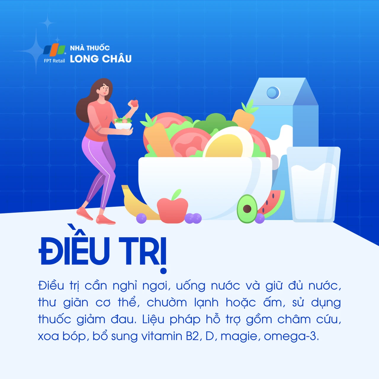 Điều trị đau đỉnh đầu cần nghỉ ngơi, uống nước, thư giãn, chườm lạnh, dùng thuốc và hỗ trợ bằng vitamin, châm cứu, xoa bóp