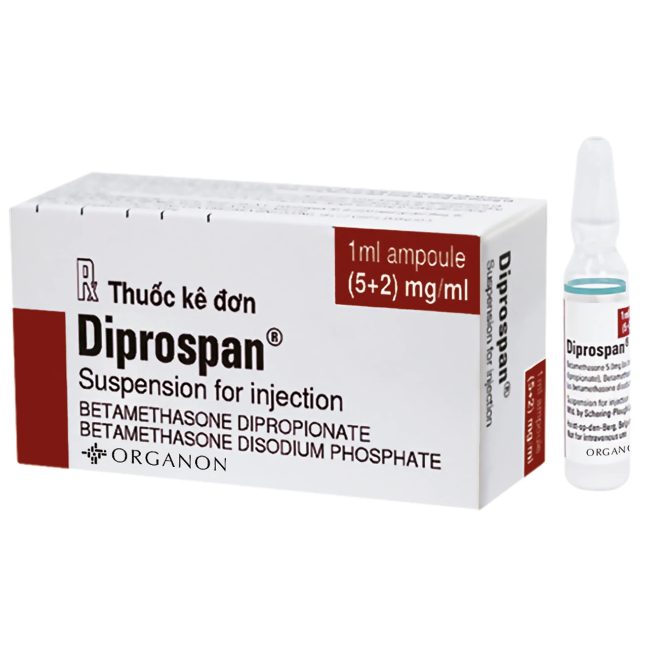 Thuốc Diprospan Inj (5+2)mg/ml Organon điều trị các bệnh cấp và mạn ...